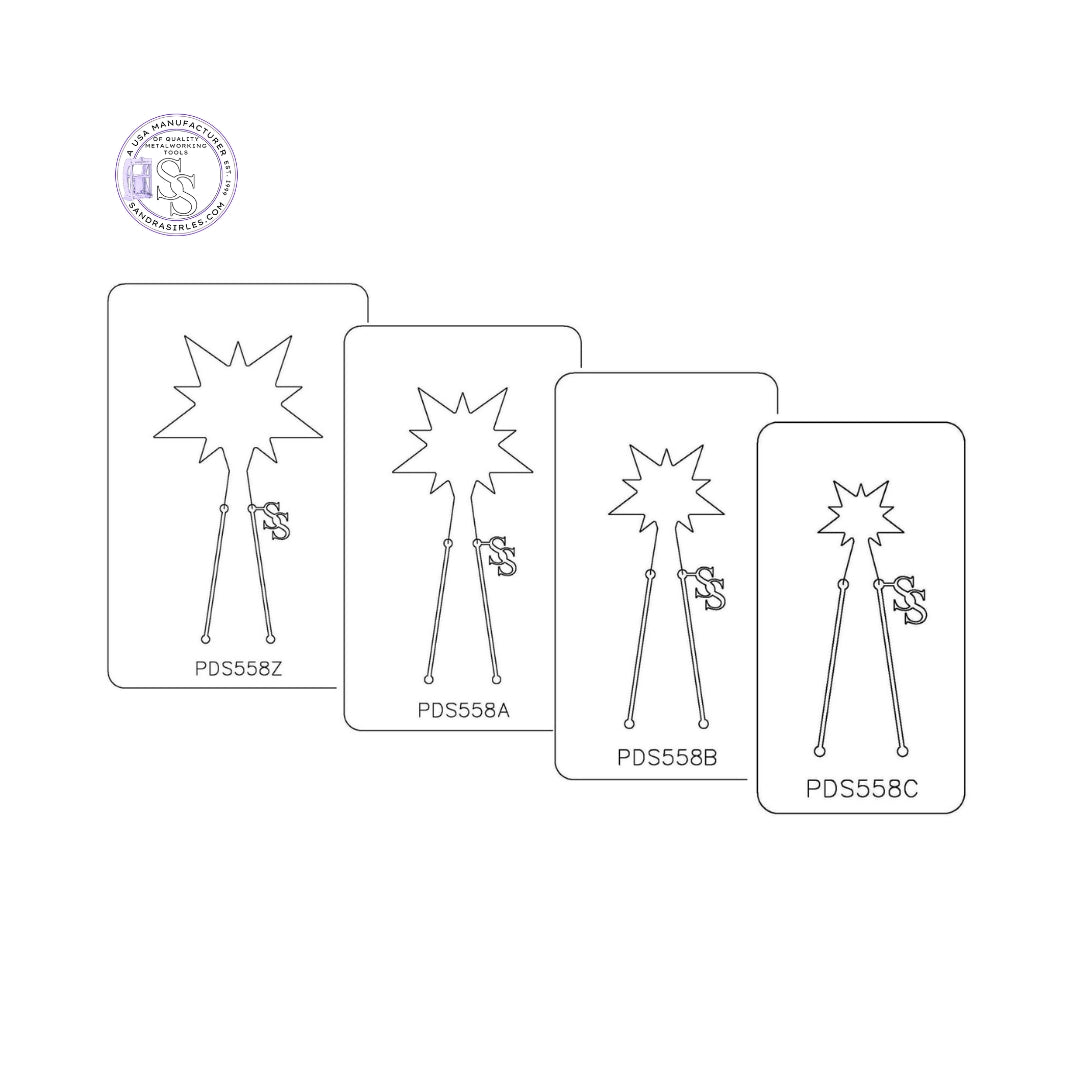 PANCAKE DIE PDS558 SHAPE 58 10 POINT STAR